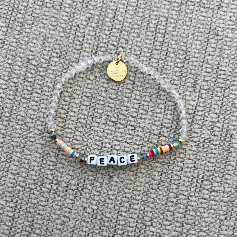Little Words Project “Peace” Colorful Beaded Peace Bracelet